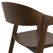 Rivo Dining Chairs in Sturdy Oak Wood with Open Back Design and Armrests