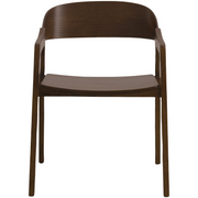 Rivo Dining Chairs in Sturdy Oak Wood with Open Back Design and Armrests