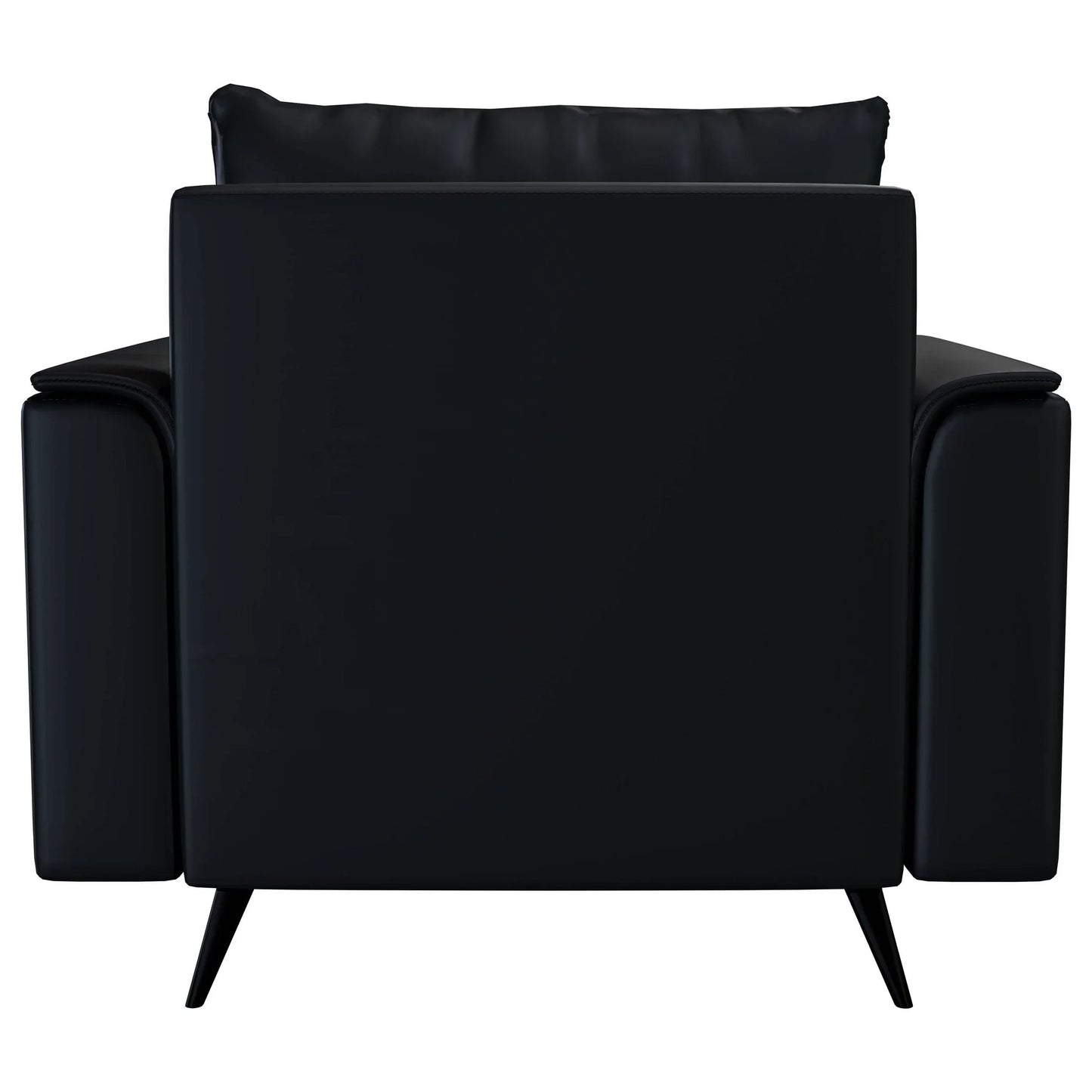 Rusk Leather Single-Seater Sofa with Stainless Steel Legs and Removable Cushions - Elax Furniture