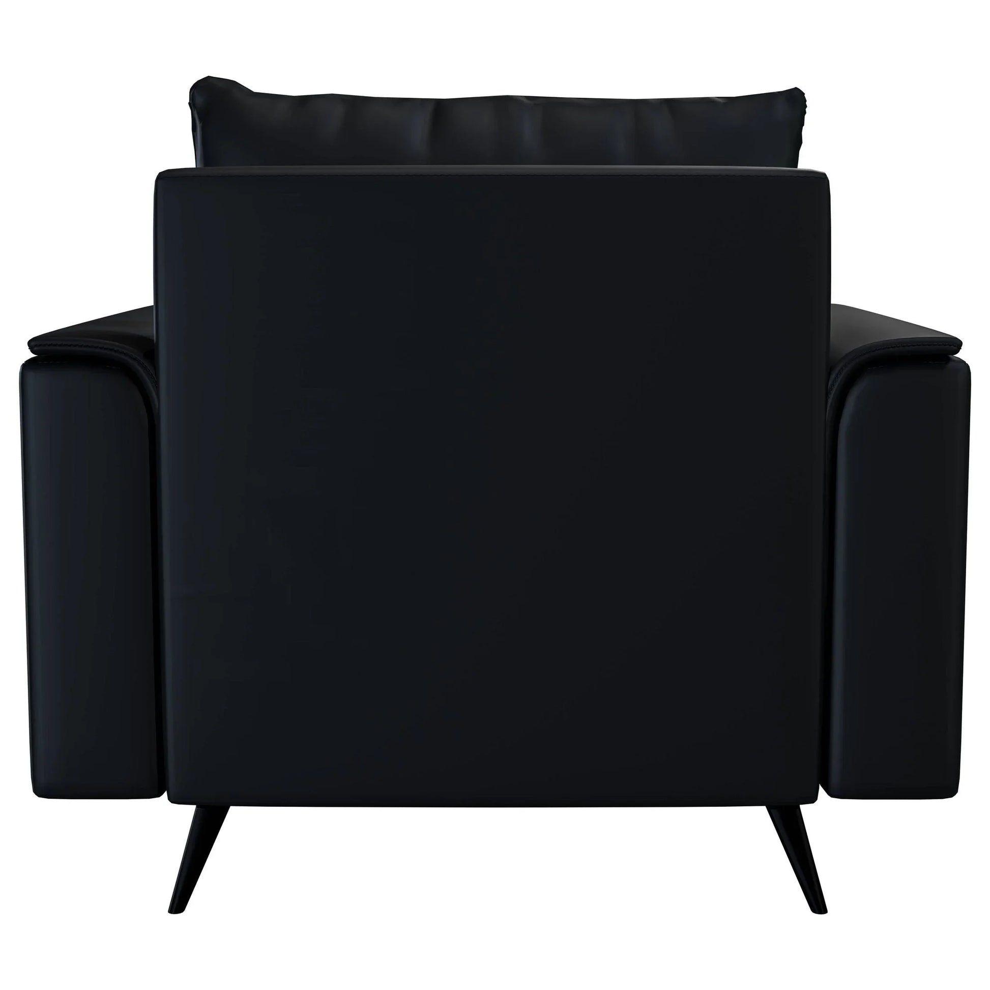 Rusk Leather Single-Seater Sofa with Stainless Steel Legs and Removable Cushions - Elax Furniture