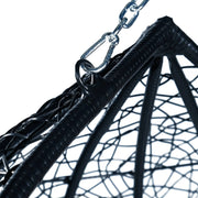 Recluse Two-Person Seater Hanging Swing Chair with Teardrop Design in Black Frame - Elax Furniture