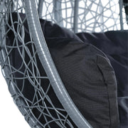 Recluse Two-Person Seater Hanging Swing Chair with Teardrop Design in Grey Frame - Elax Furniture