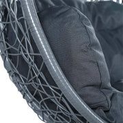 Recluse Two-Person Seater Hanging Swing Chair with Teardrop Design in Grey Frame - Elax Furniture