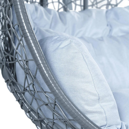 Recluse Two-Person Seater Hanging Swing Chair with Teardrop Design in Grey Frame - Elax Furniture