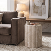 Ridge End/Side Table in Fiberstone for Indoor and Outdoor
