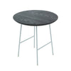 Rossmore Round Side Table with MDF Wood Tabletop in White Steel