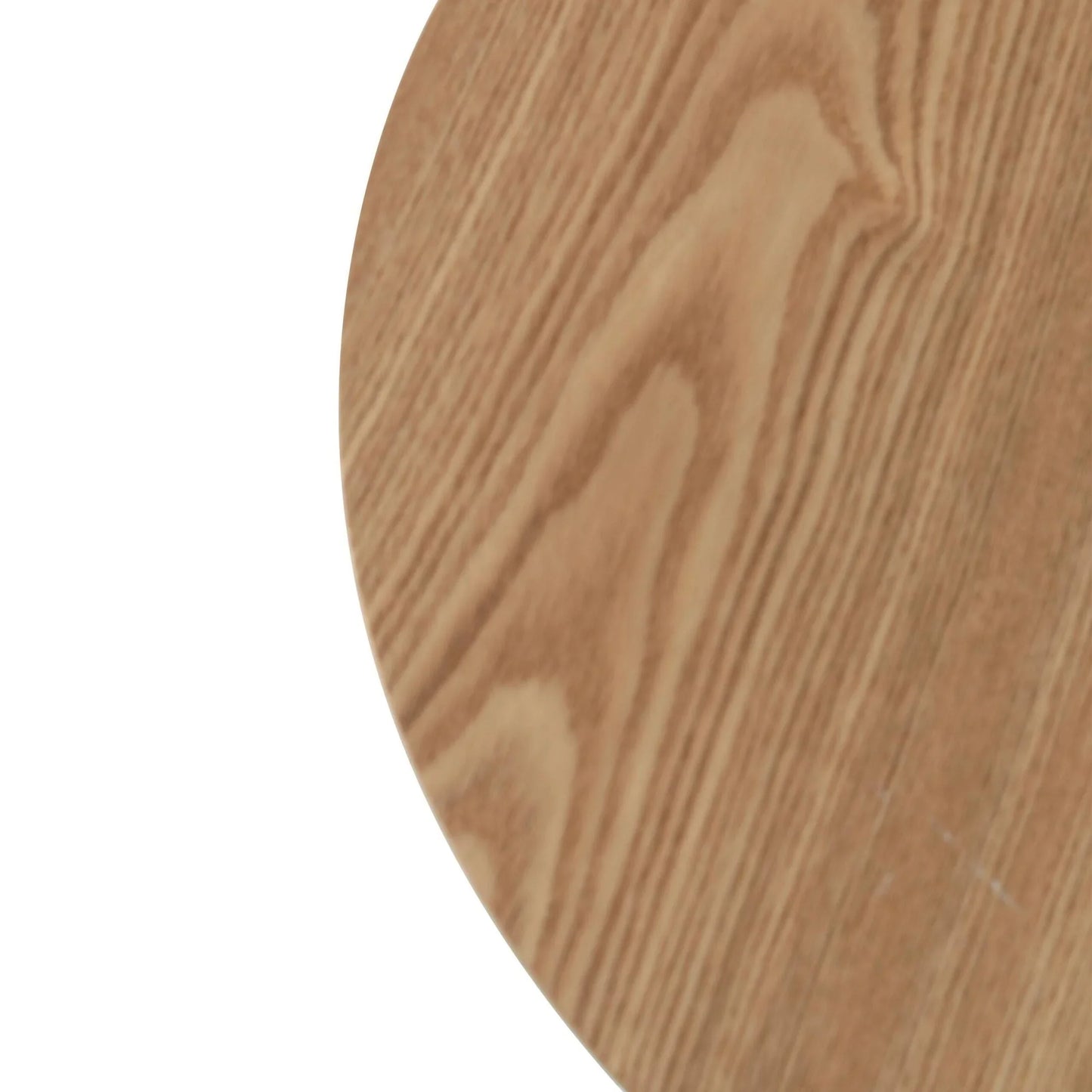 Rossmore Round Side Table with MDF Wood Tabletop in White Steel - Elax Furniture