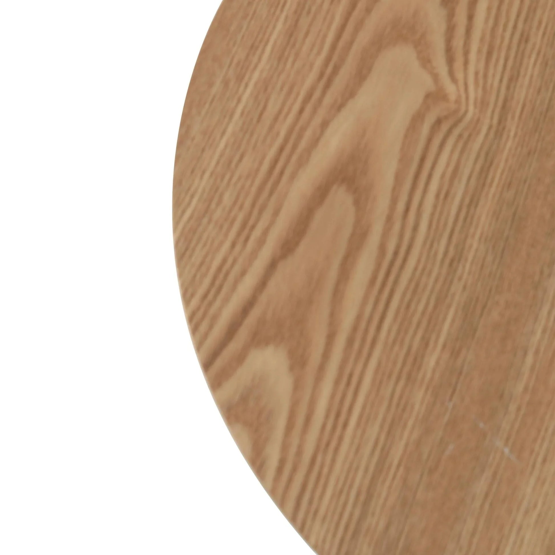 Rossmore Round Side Table with MDF Wood Tabletop in White Steel - Elax Furniture