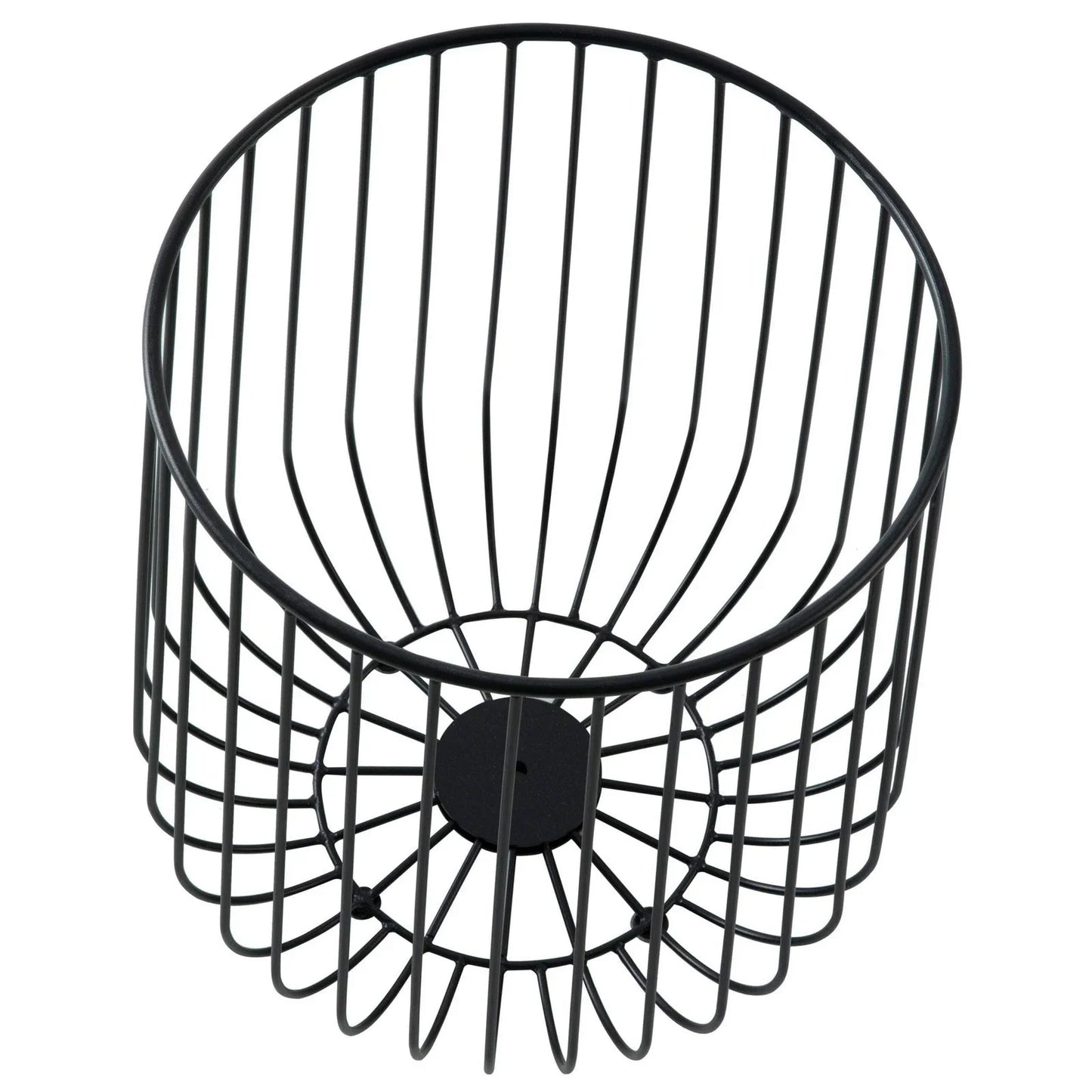 Runswick Round End Table Wood Tabletop With Steel Drum Base for Storage - Elax Furniture