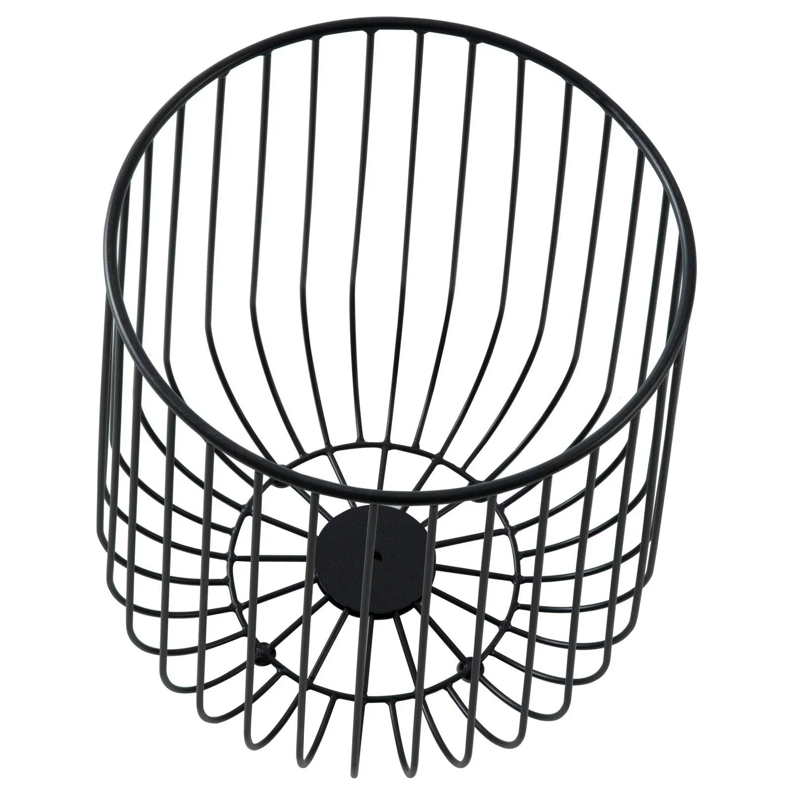 Runswick Round End Table Wood Tabletop With Steel Drum Base for Storage - Elax Furniture