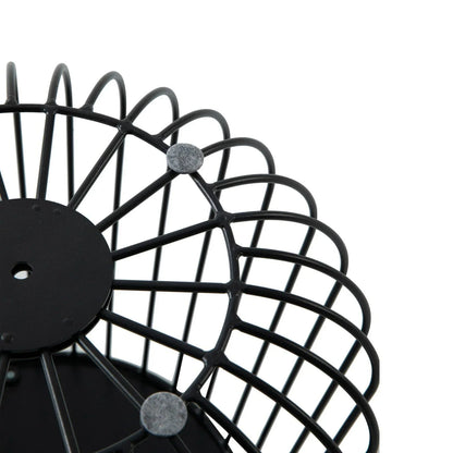 Runswick Round End Table Wood Tabletop With Steel Drum Base for Storage - Elax Furniture