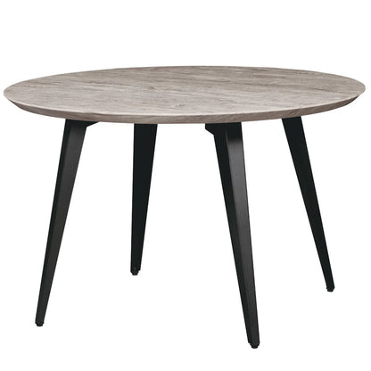 Ravenna Modern Round Wood 47" Dining Table With Metal Legs - Elax Furniture