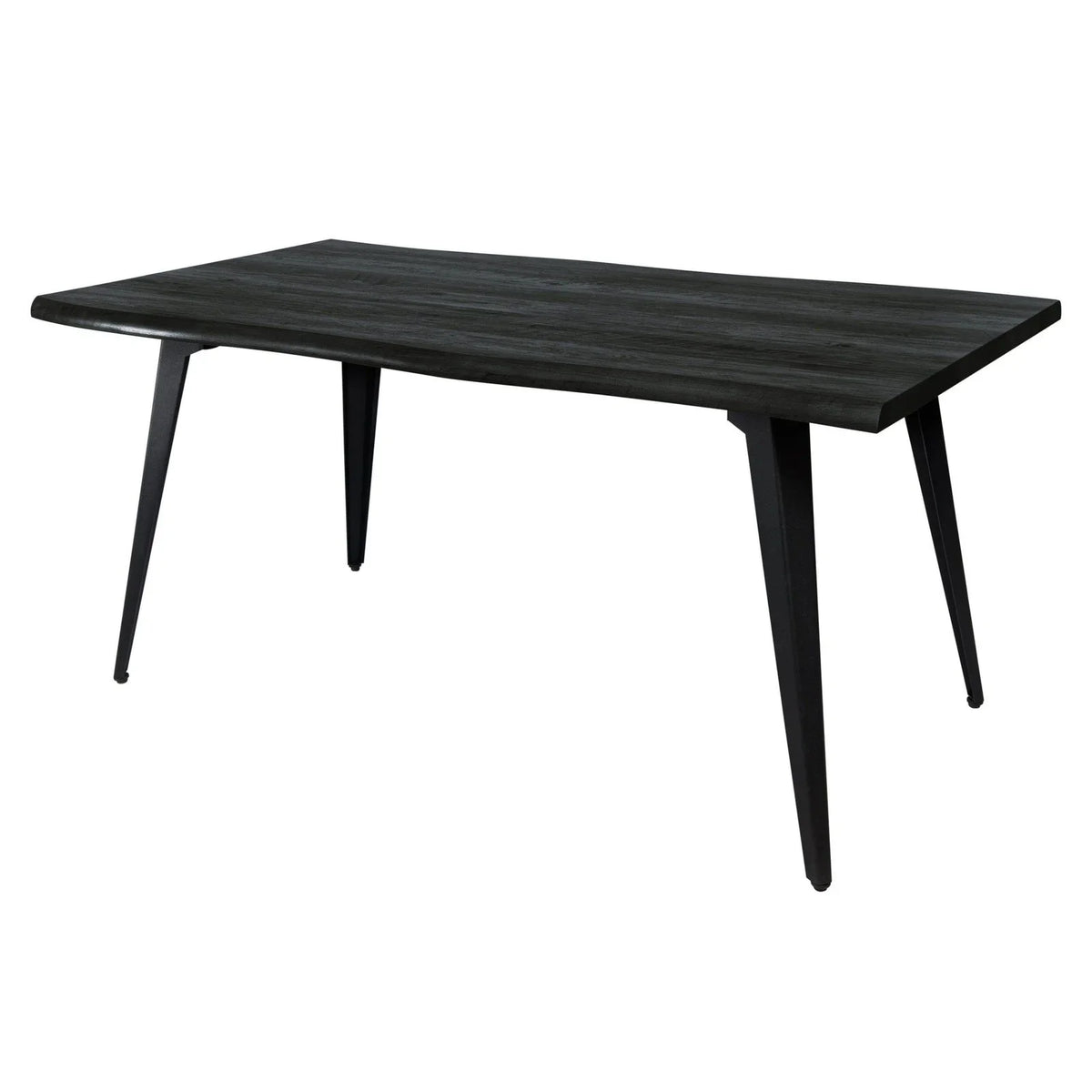 Lawrence 7-Piece Dining Set: Folding Acrylic Chairs & Rectangular Wood Table - Elax Furniture