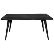 Lawrence 7-Piece Dining Set: Folding Acrylic Chairs & Rectangular Wood Table - Elax Furniture