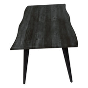 Lawrence 7-Piece Dining Set: Folding Acrylic Chairs & Rectangular Wood Table - Elax Furniture