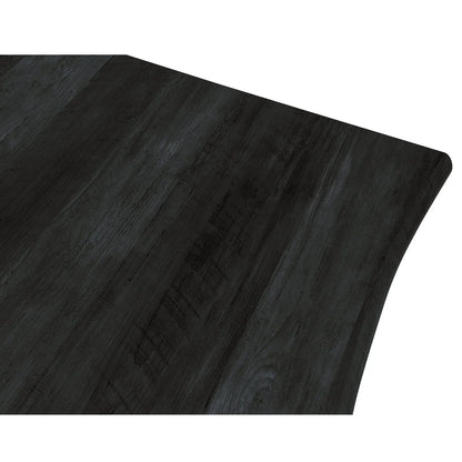 Lawrence 7-Piece Dining Set: Folding Acrylic Chairs & Rectangular Wood Table - Elax Furniture