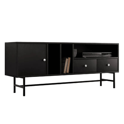 Rochester Modern Rectangular TV Stand: Enclosed Storage & Powder-Coated Iron Legs - Elax Furniture