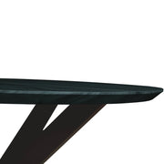 Ravenna 5-Piece Dining Set: 4 Stackable Plastic Chairs & Round Table With Geometric Base - Elax Furniture