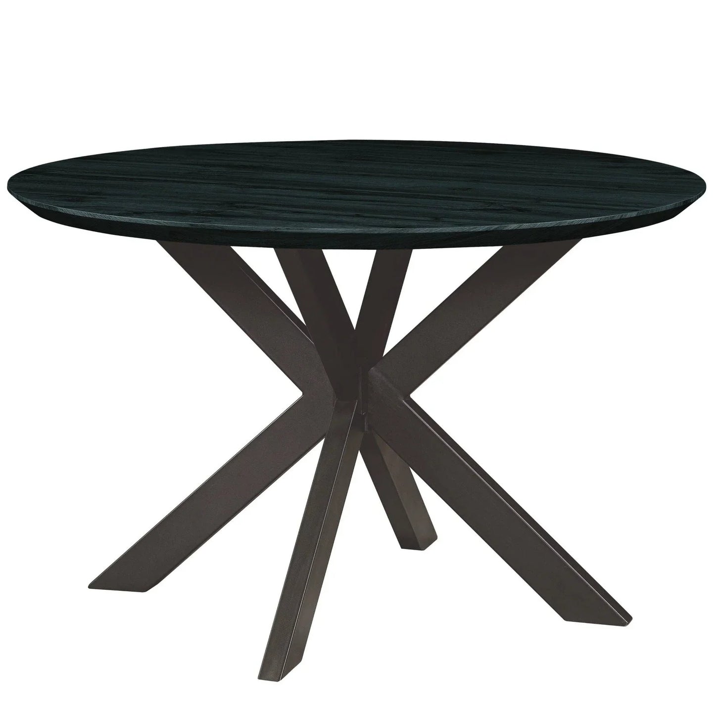 Ravenna 47" Round MDF Wood Dining Table With Modern Metal Base - Elax Furniture