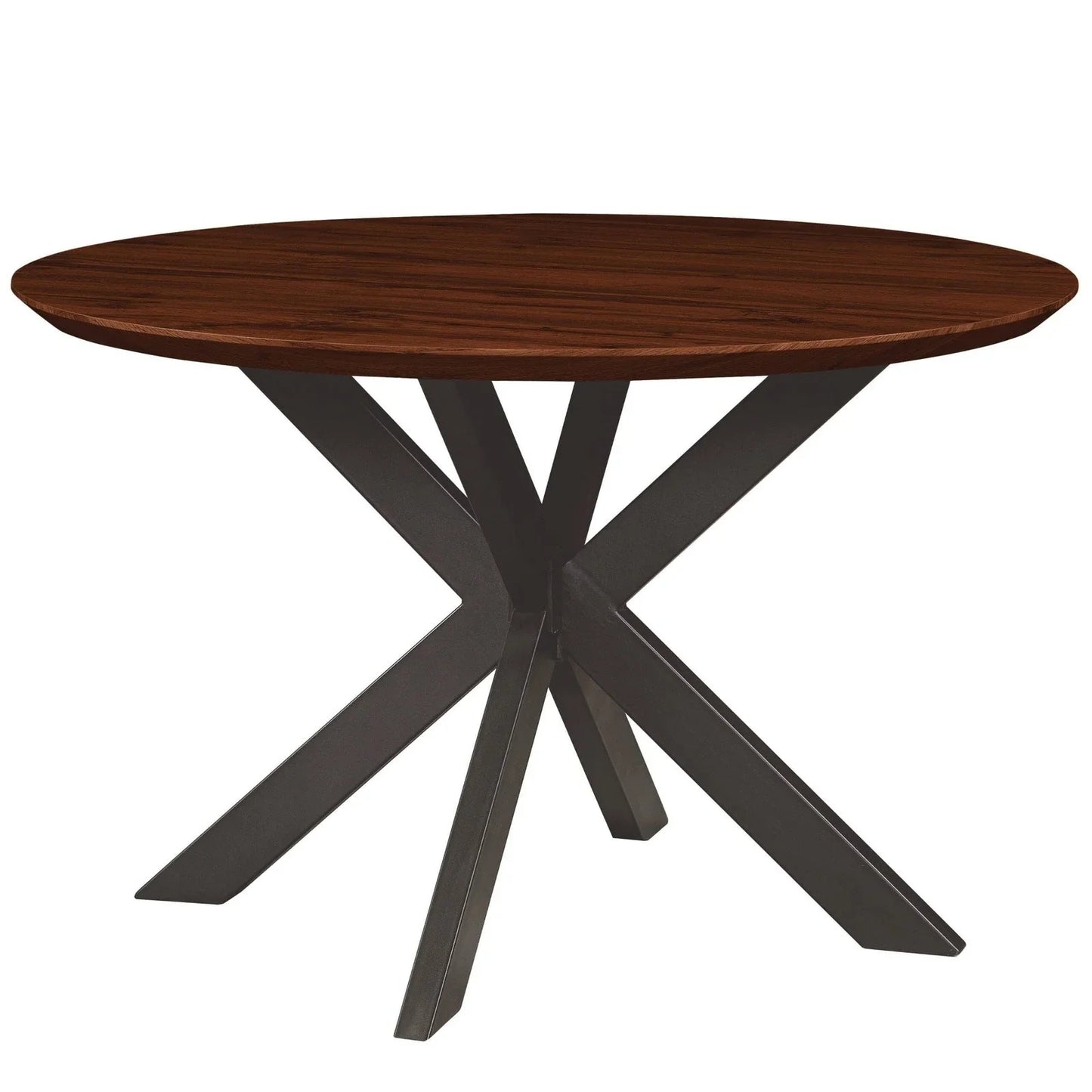 Ravenna 47" Round MDF Wood Dining Table With Modern Metal Base - Elax Furniture