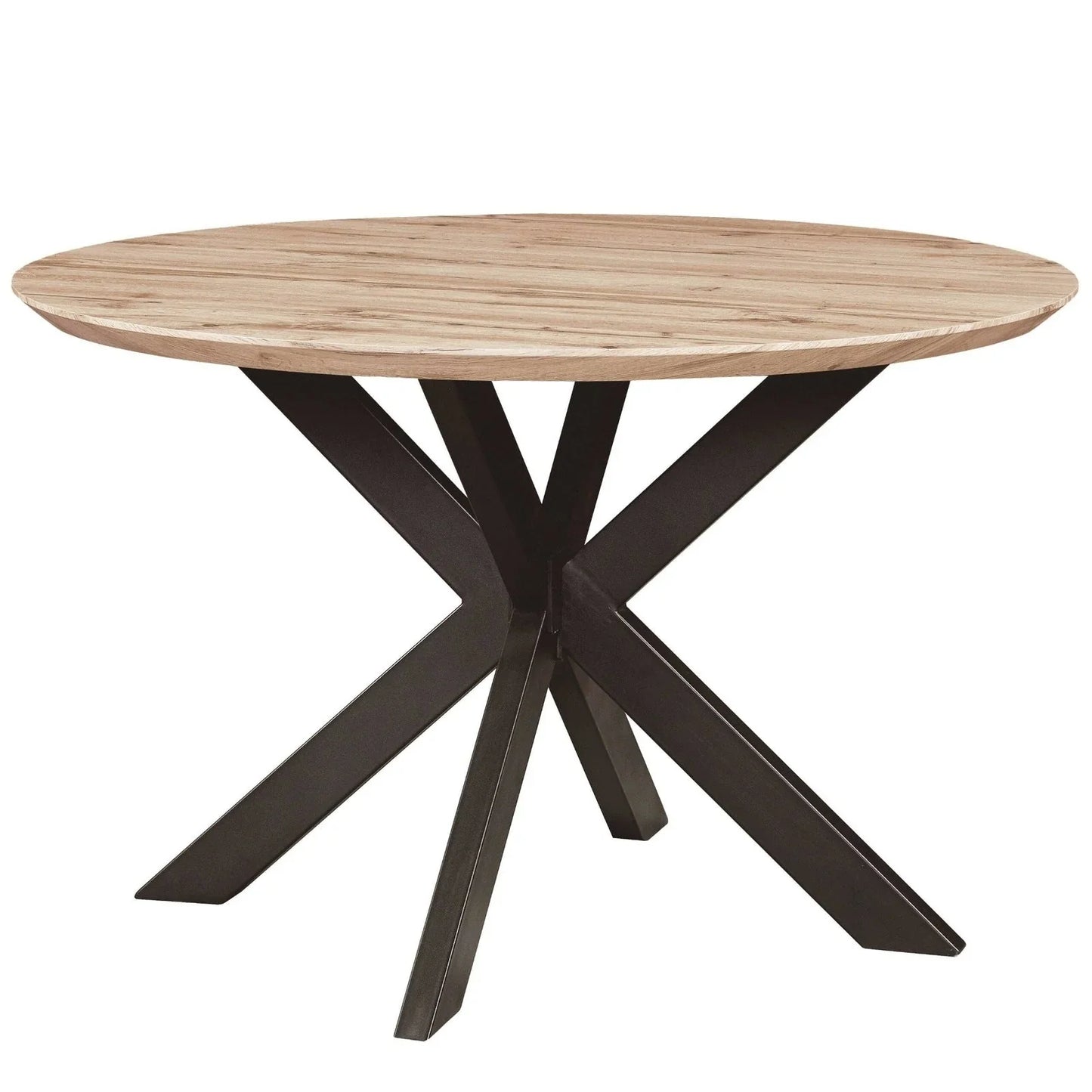 Ravenna 47" Round MDF Wood Dining Table With Modern Metal Base - Elax Furniture