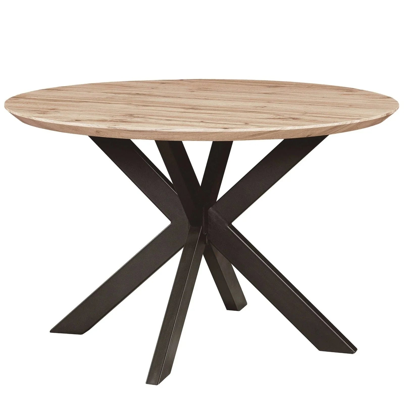 Ravenna 47" Round MDF Wood Dining Table With Modern Metal Base - Elax Furniture