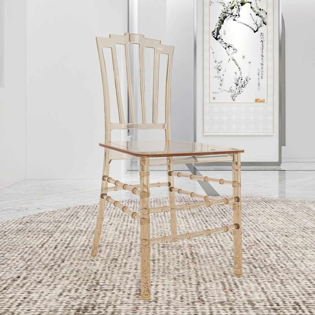Synth Dining Chair Polycarbonate Side Chair with Windsor Back Design - Elax Furniture