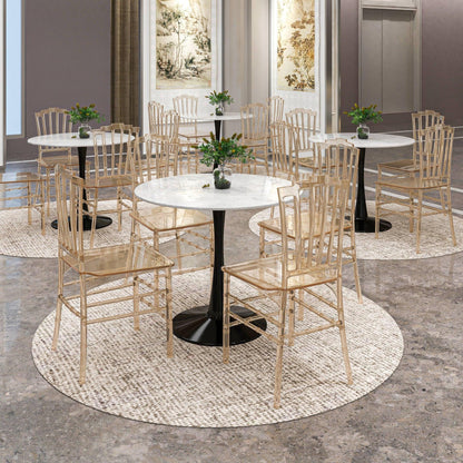 Synth Dining Chair Polycarbonate Side Chair with Windsor Back Design - Elax Furniture