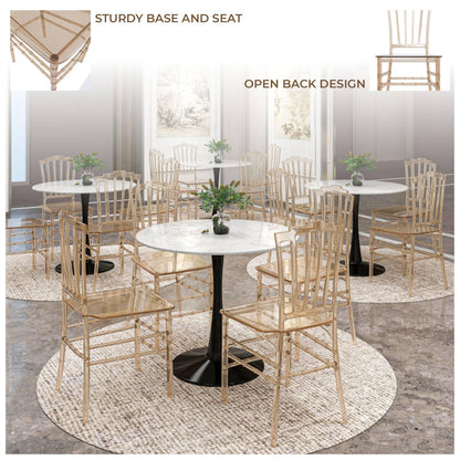 Synth Dining Chair Polycarbonate Side Chair with Windsor Back Design - Elax Furniture