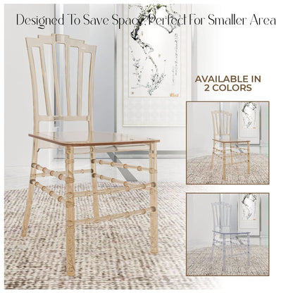 Synth Dining Chair Polycarbonate Side Chair with Windsor Back Design - Elax Furniture