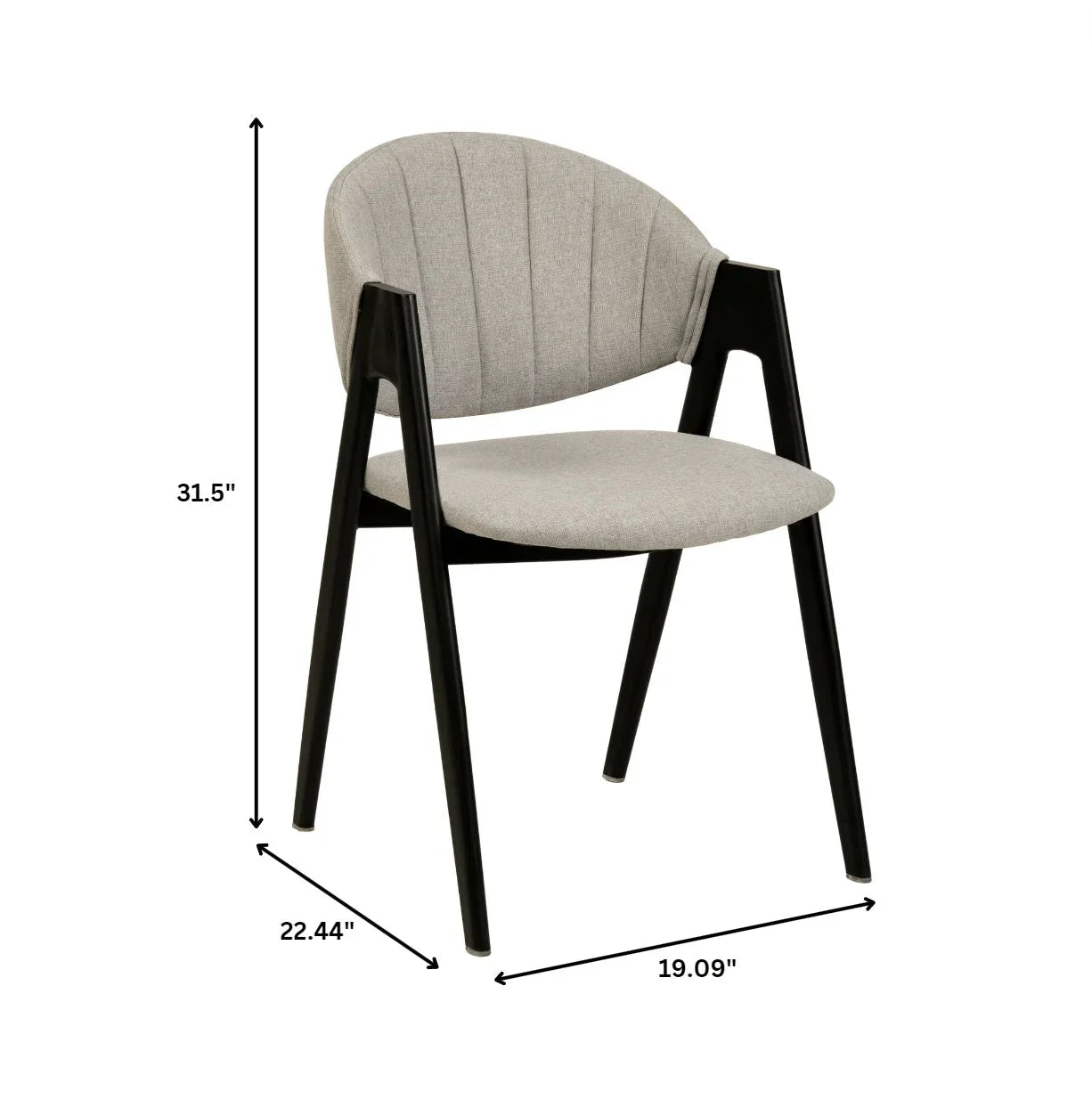 Savor Dining Chair in Leather/Polyester with Curved and Open-Back Design - Elax Furniture