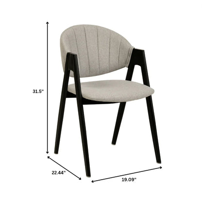 Savor Dining Chair in Leather/Polyester with Curved and Open-Back Design - Elax Furniture