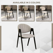 Savor Dining Chair in Leather/Polyester with Curved and Open-Back Design - Elax Furniture