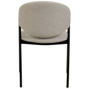 Savor Dining Chair in Leather/Polyester with Curved and Open-Back Design - Elax Furniture