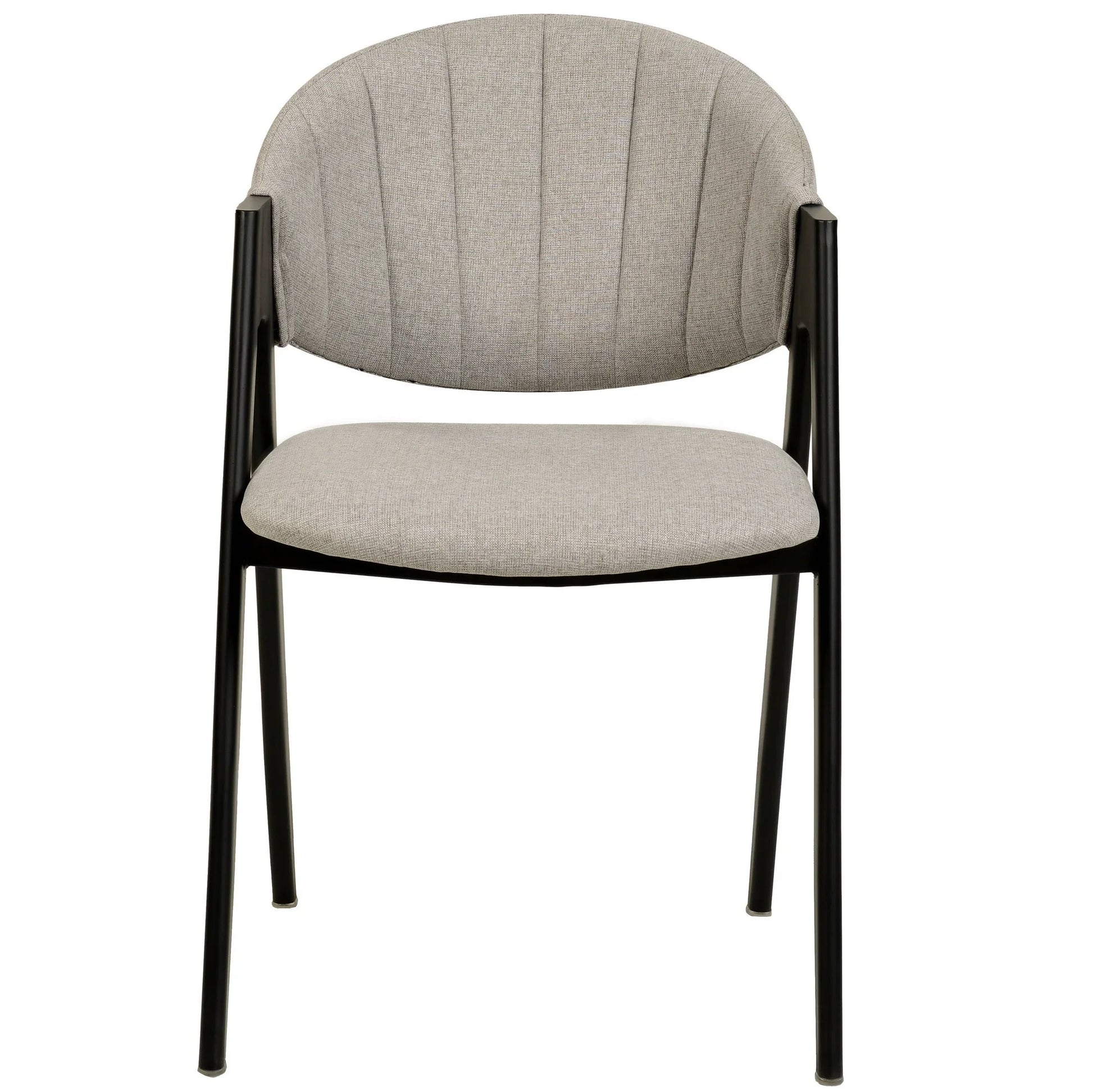 Savor Dining Chair in Leather/Polyester with Curved and Open-Back Design - Elax Furniture