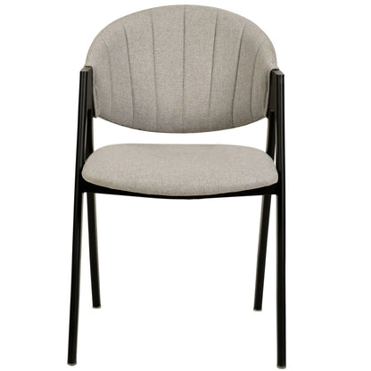 Savor Dining Chair in Leather/Polyester with Curved and Open-Back Design - Elax Furniture