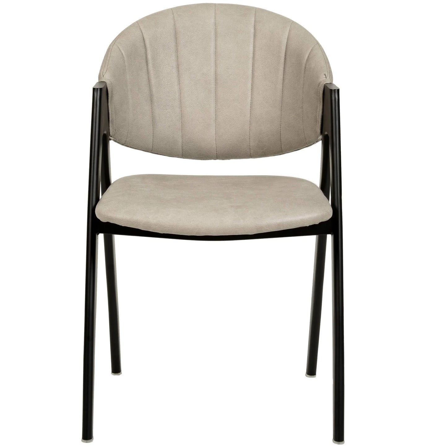 Savor Dining Chair in Leather/Polyester with Curved and Open-Back Design - Elax Furniture