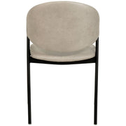 Savor Dining Chair in Leather/Polyester with Curved and Open-Back Design - Elax Furniture