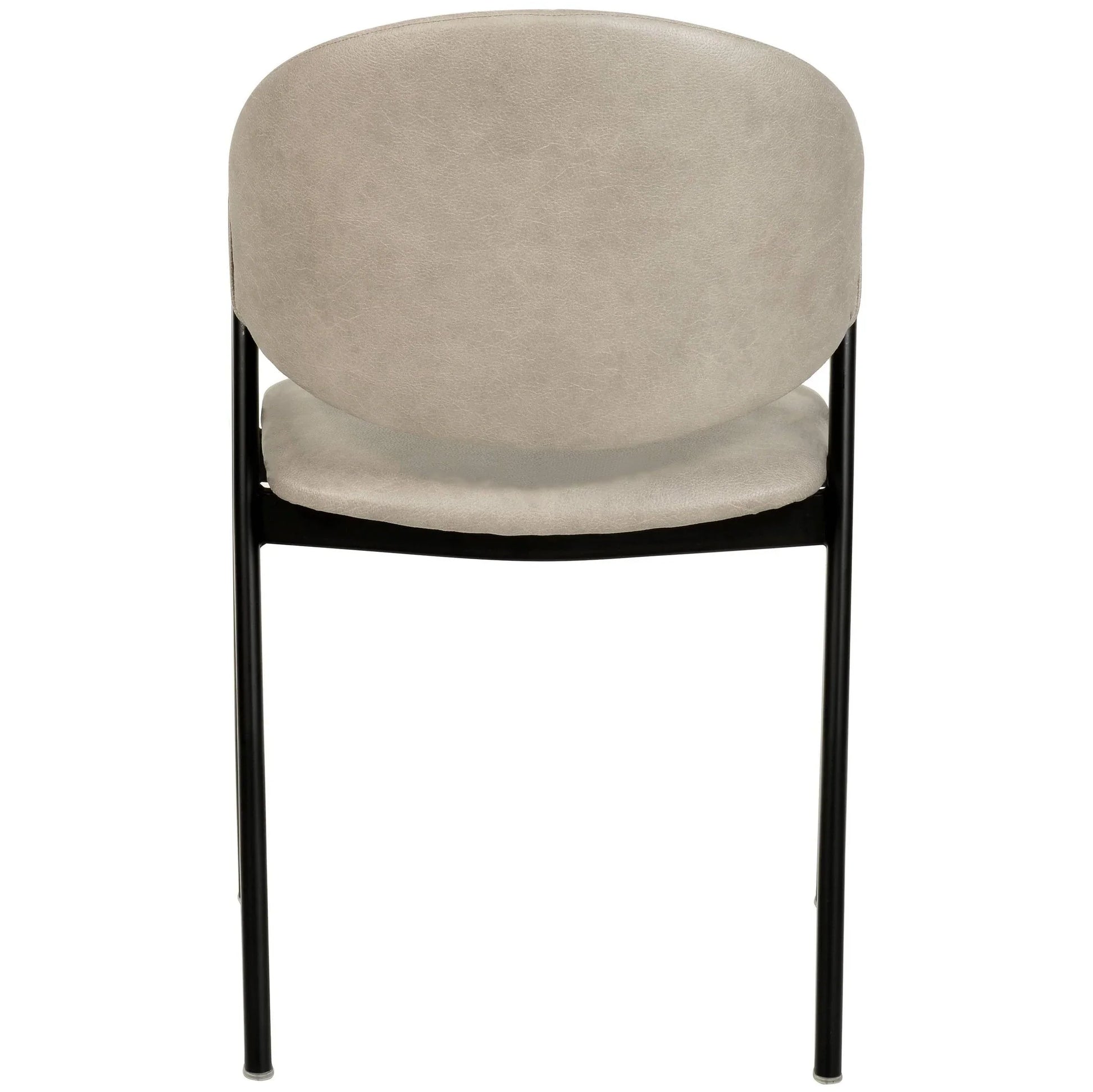 Savor Dining Chair in Leather/Polyester with Curved and Open-Back Design - Elax Furniture