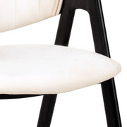 Savor Dining Chair in Leather/Polyester with Curved and Open-Back Design - Elax Furniture