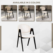 Savor Dining Chair in Leather/Polyester with Curved and Open-Back Design - Elax Furniture