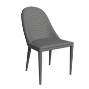 Seville Dining Chair Upholstered in Leather with Metal Legs Covered in Leather - Elax Furniture