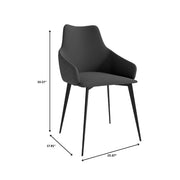 Sonnet Dining Chair Ergonomic Design with Upholstered Seating and Sturdy Iron Legs - Elax Furniture