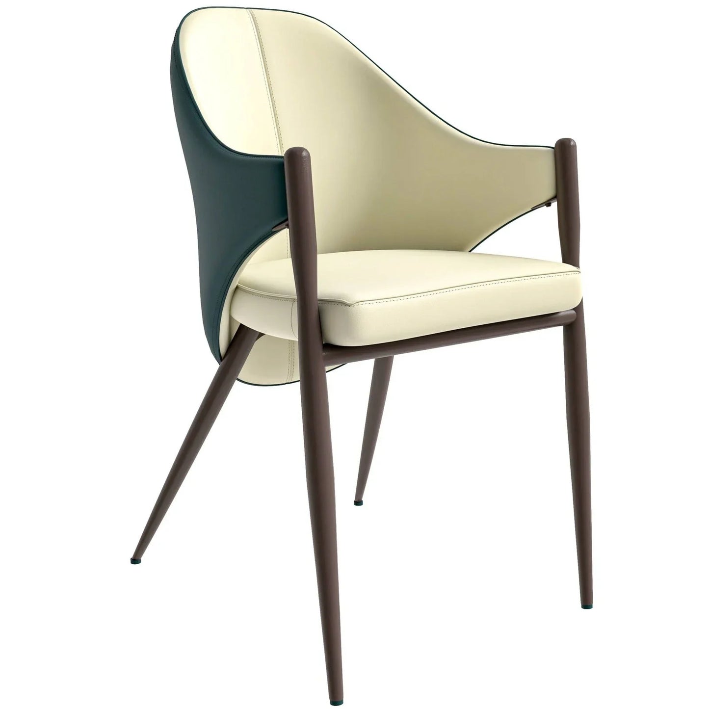 Sante Upholstered PU Leather Dining Chair with Iron Legs - Elax Furniture