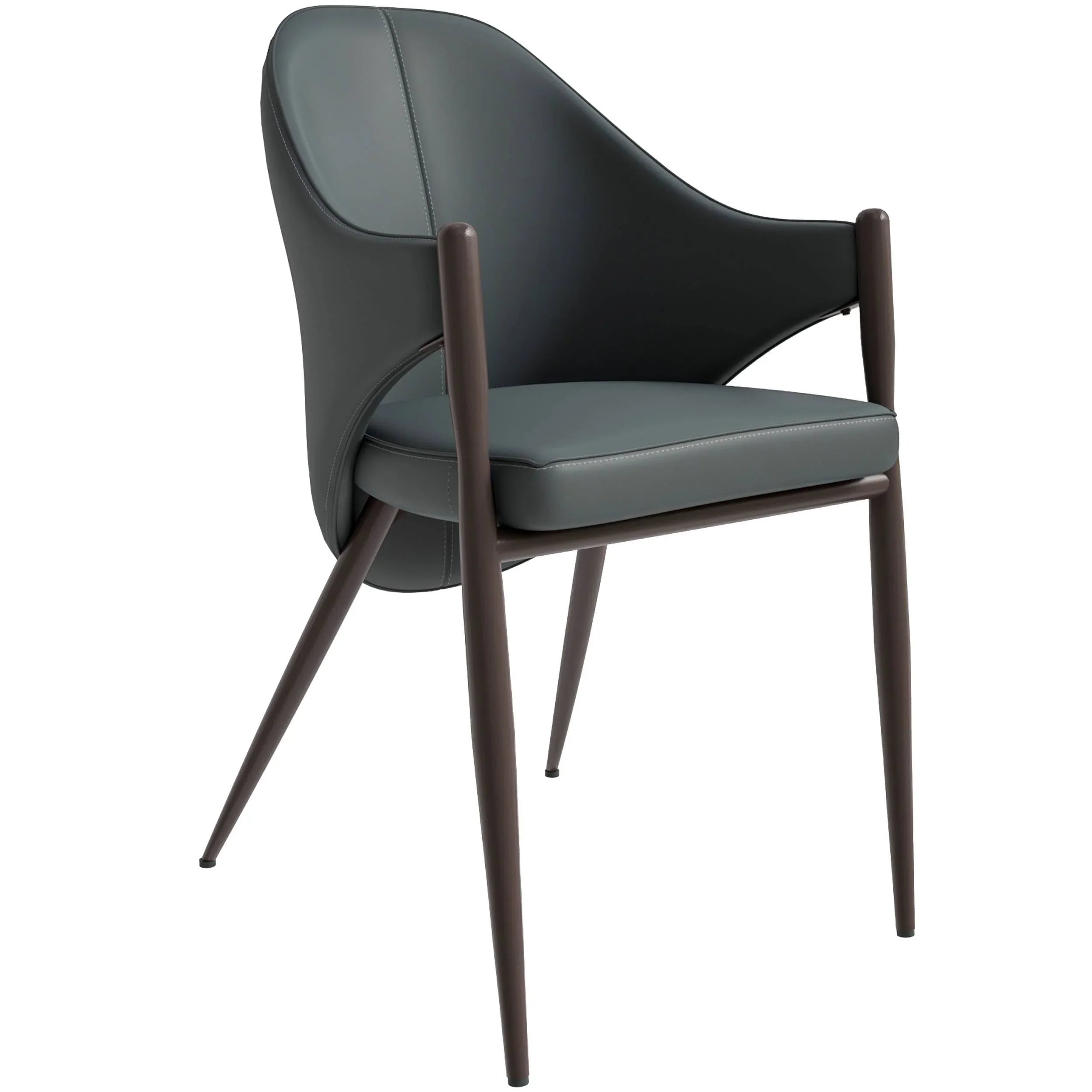 Sante Upholstered PU Leather Dining Chair with Iron Legs - Elax Furniture