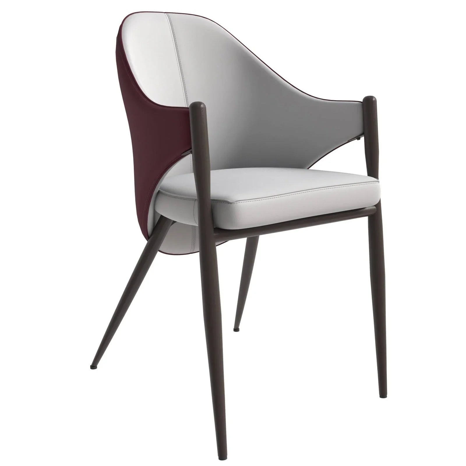 Sante Upholstered PU Leather Dining Chair with Iron Legs - Elax Furniture