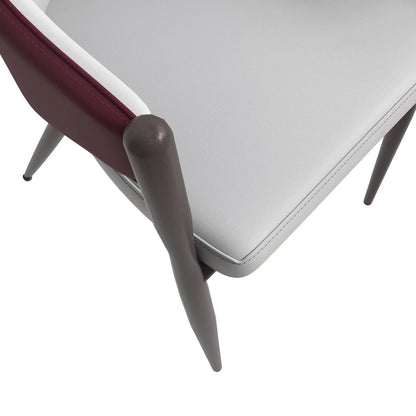 Sante Upholstered PU Leather Dining Chair with Iron Legs - Elax Furniture