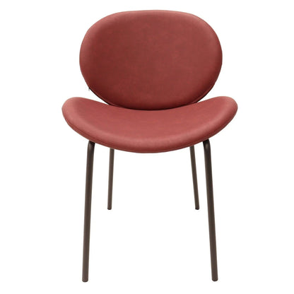 Servos Modern Dining Side Chair with Upholstered Seat and Powder Coated Iron Frame - Elax Furniture