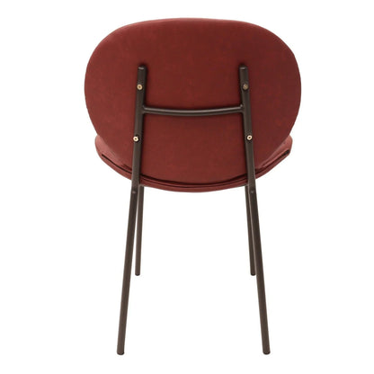 Servos Modern Dining Side Chair with Upholstered Seat and Powder Coated Iron Frame - Elax Furniture