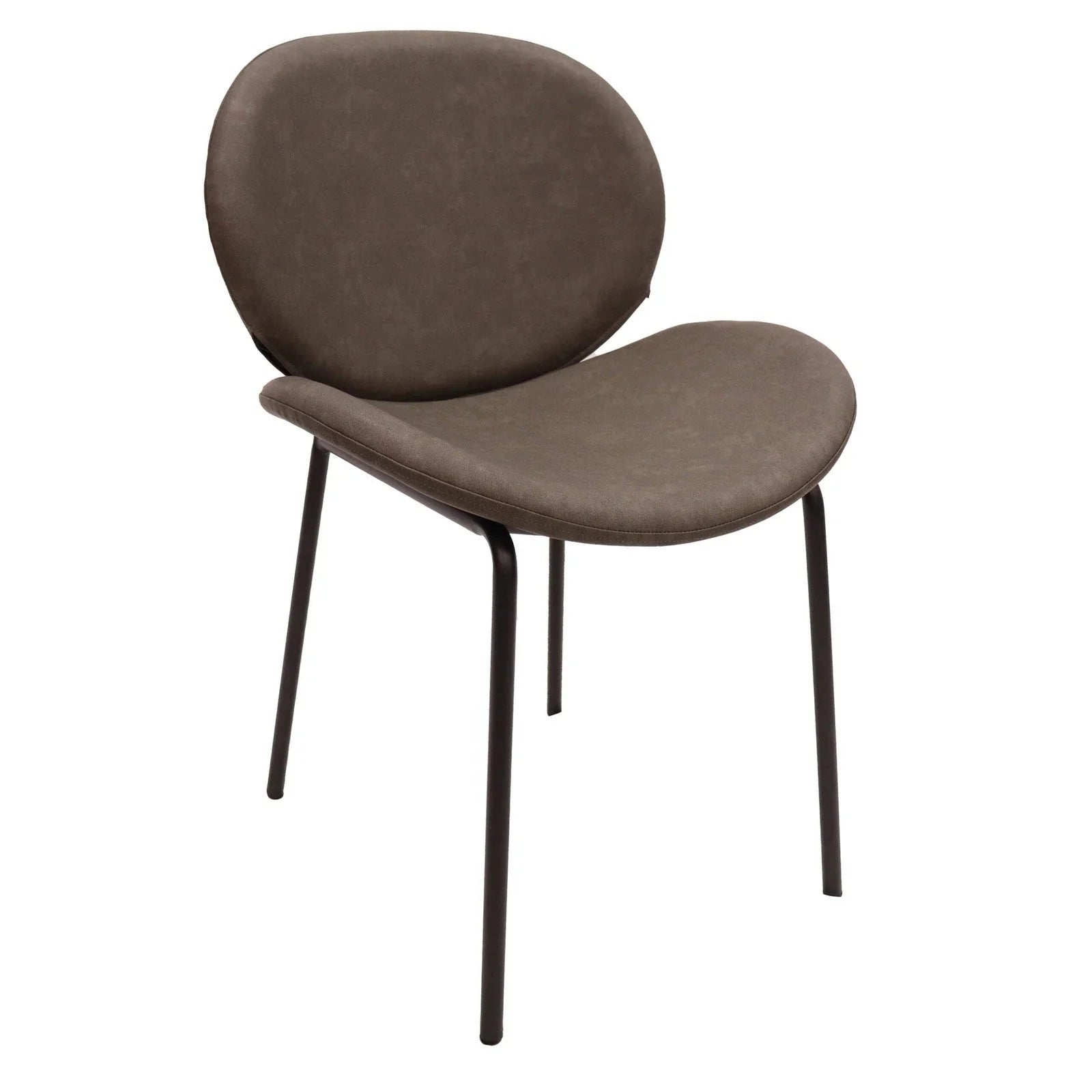 Servos Modern Dining Side Chair with Upholstered Seat and Powder Coated Iron Frame - Elax Furniture